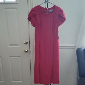 Marc New York Pink Puff Sleeve Sheath Dress